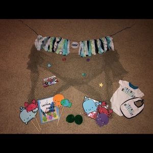 Custom Ocean Themed First Birthday Set